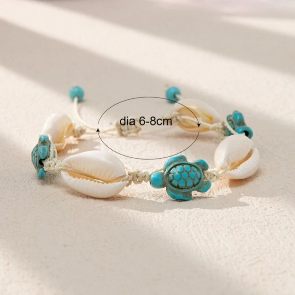 Turtle & Seashell Adjustable Bracelet - Picture 2 of 3